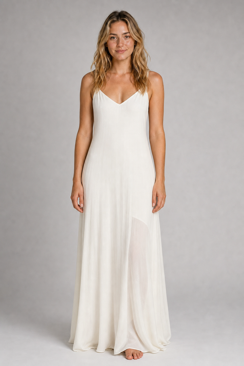 Bianca Backless Maxi Dress | Women's V-Neck Cocktail Dress