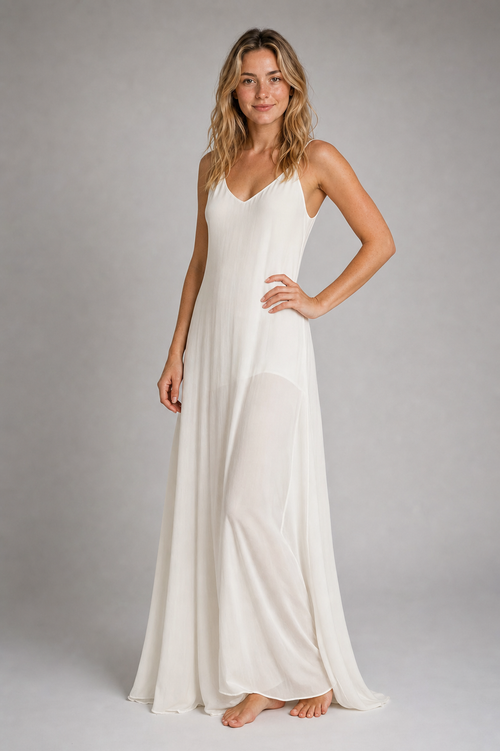 Bianca Backless Maxi Dress | Women's V-Neck Cocktail Dress