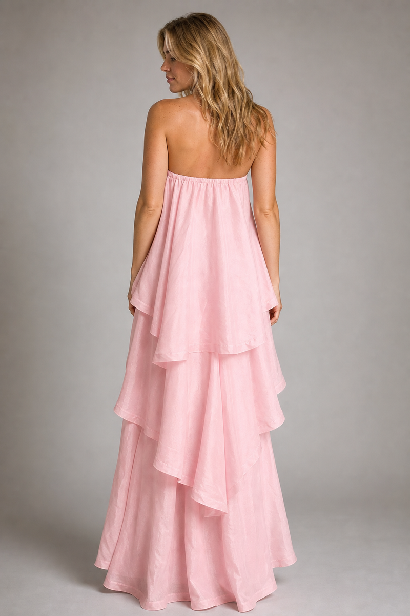 Mila Backless Maxi Dress | Women's Strapless Sleeveless Wedding-Guest Gown