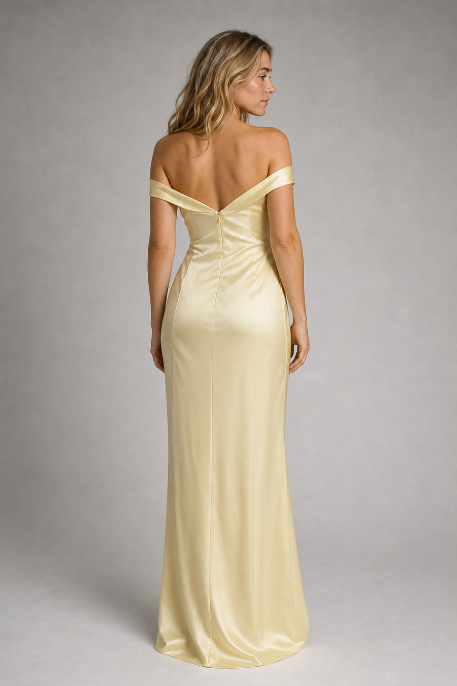 Alice Satin Maxi Dress | Women's Off-Shoulder Wedding-Guest Gown