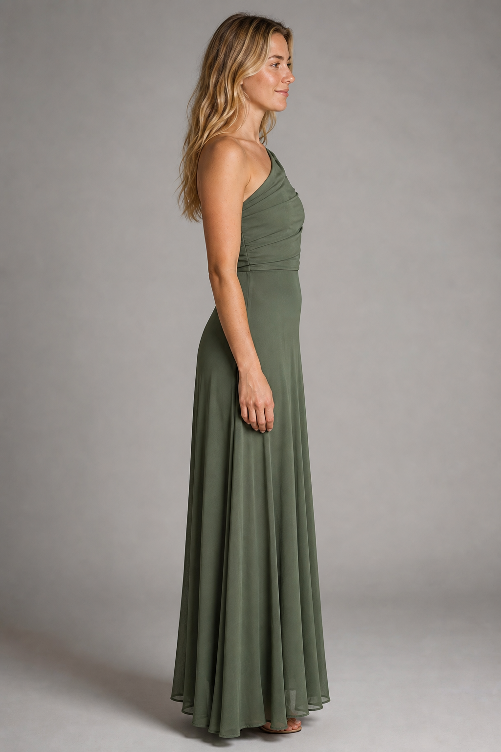 Sienna Ruched Mesh Maxi Dress | Women's Off-Shoulder Wedding-Guest Gown