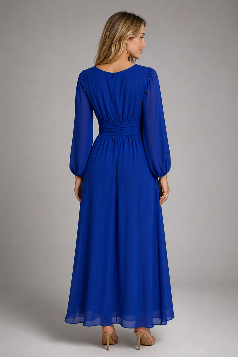 Women's Wedding Guest Dress with V-Neck | A-Line