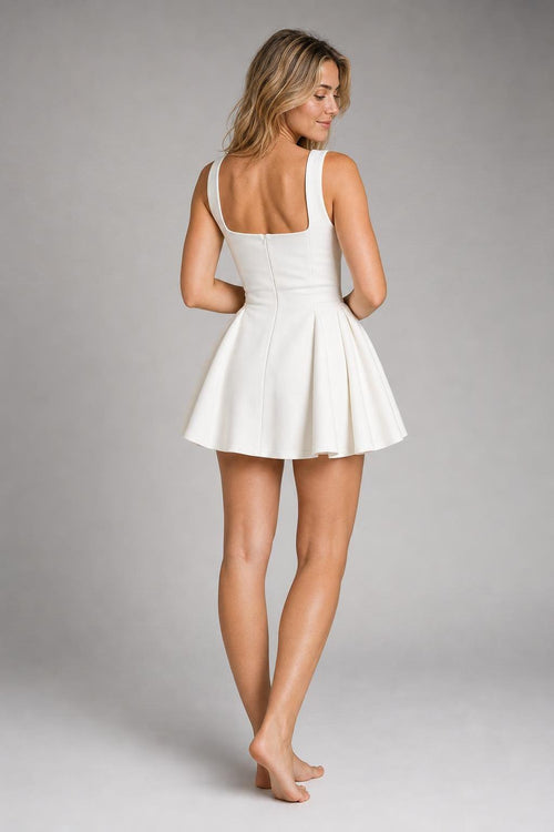 Women's Graduation Dress Square Neck A-Line Mini | Formal