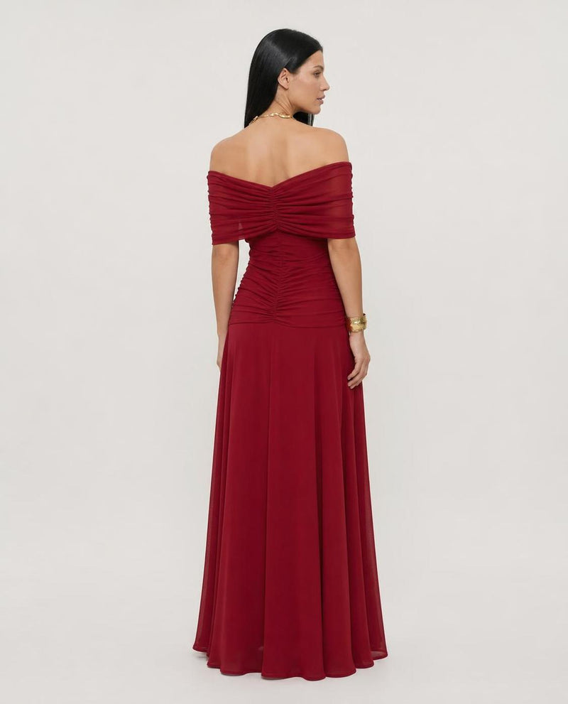 Vivienne Laurent Off-Shoulder Maxi Dress | Women's Evening Gown