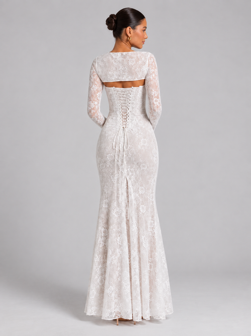 Lavinia Corset Lace Maxi Dress | Women's Wedding-Guest Gown