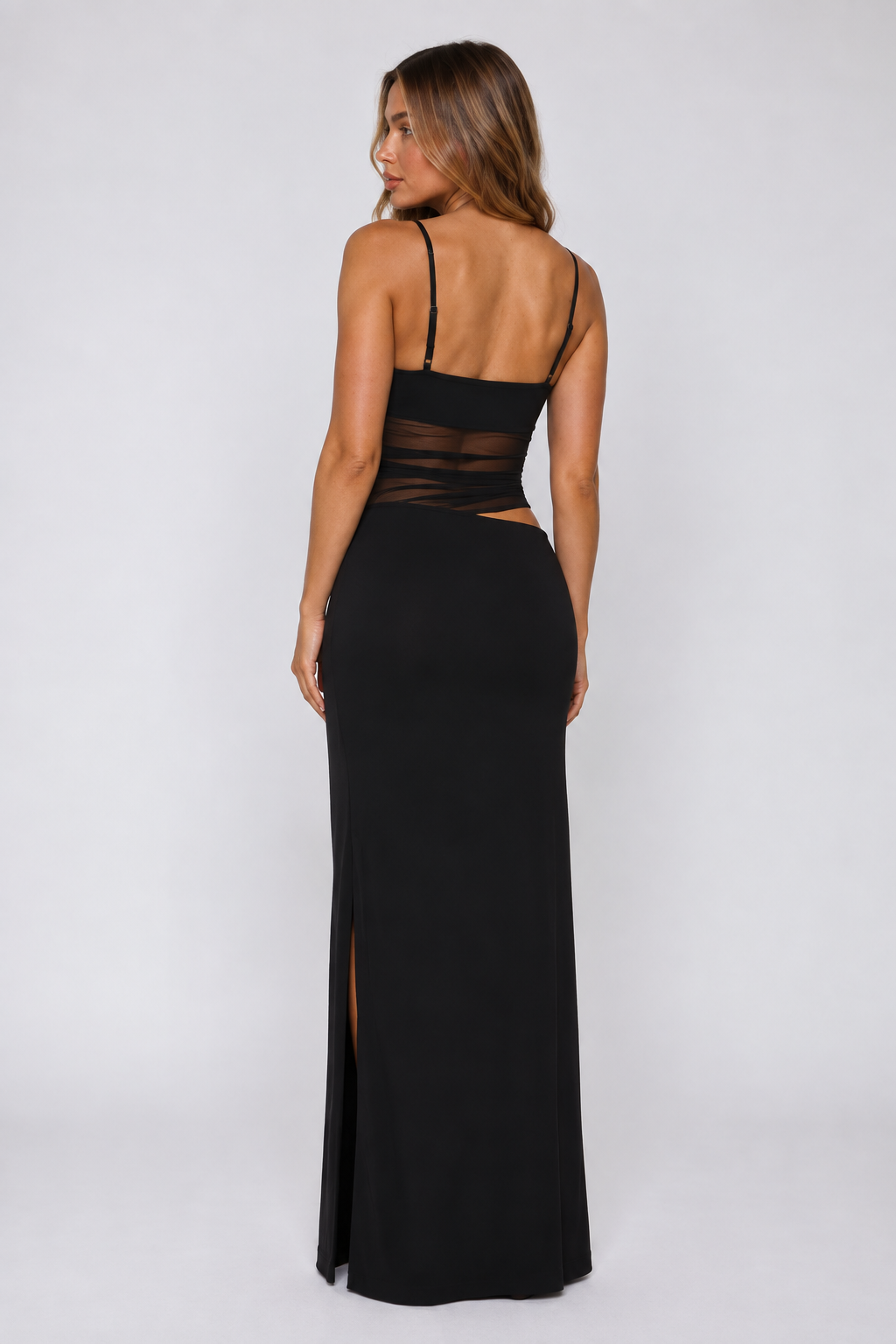 Lorraine Backless Lace Maxi Dress | Women's Sleeveless Cocktail Dress