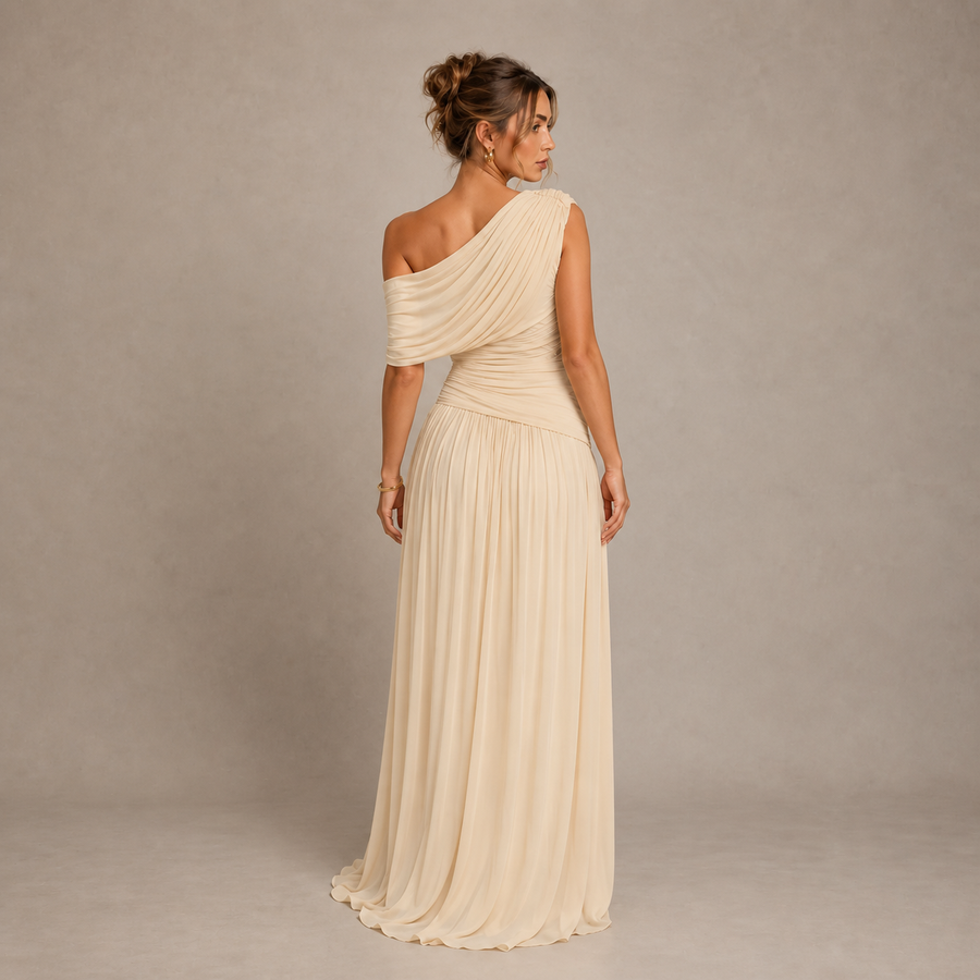 Ingrid Maxi Dress | Women's One-Shoulder Sleeveless Evening Gown