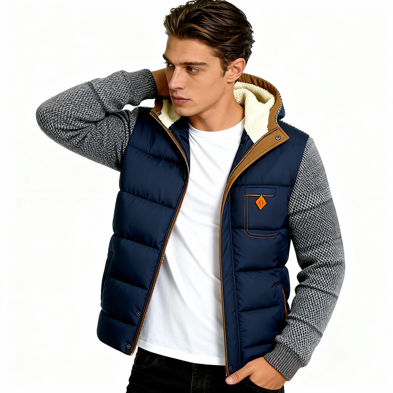 Down Jacket – Fleece-Lined Hooded – Relaxed Fit – Men's Winter Outerwear Australia