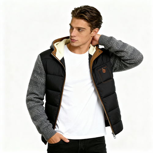 Down Jacket – Fleece-Lined Hooded – Relaxed Fit – Men's Winter Outerwear Australia