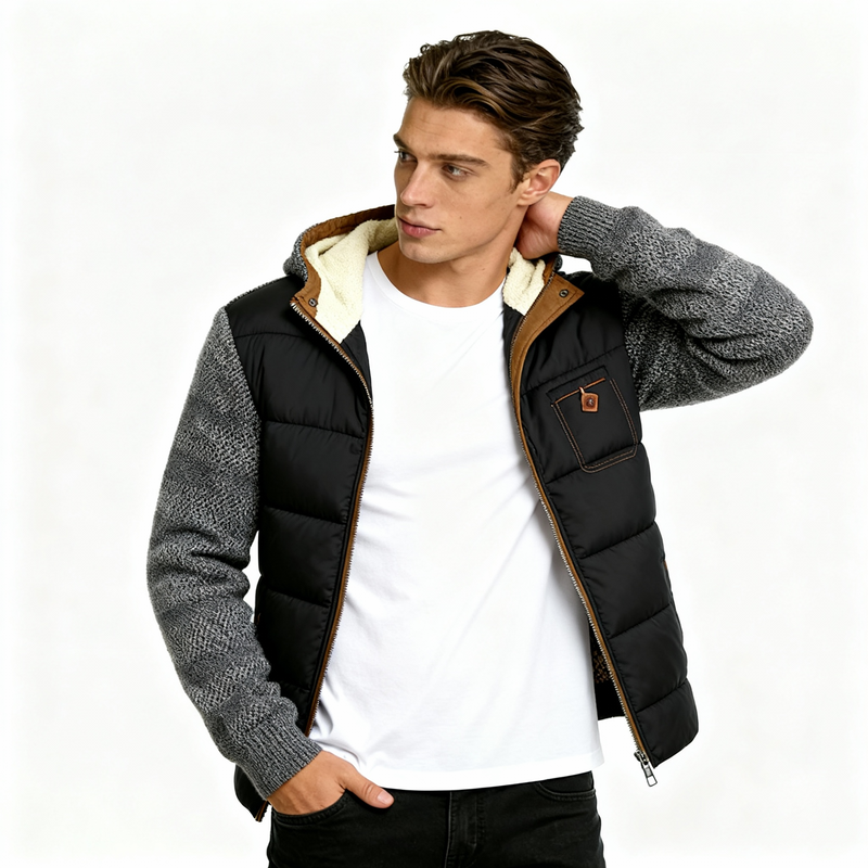 Down Jacket – Fleece-Lined Hooded – Relaxed Fit – Men's Winter Outerwear Australia