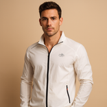 Thermal Zip Jacket – Lightweight Insulated – Slim Fit – Men's Winter Layering Australia in White