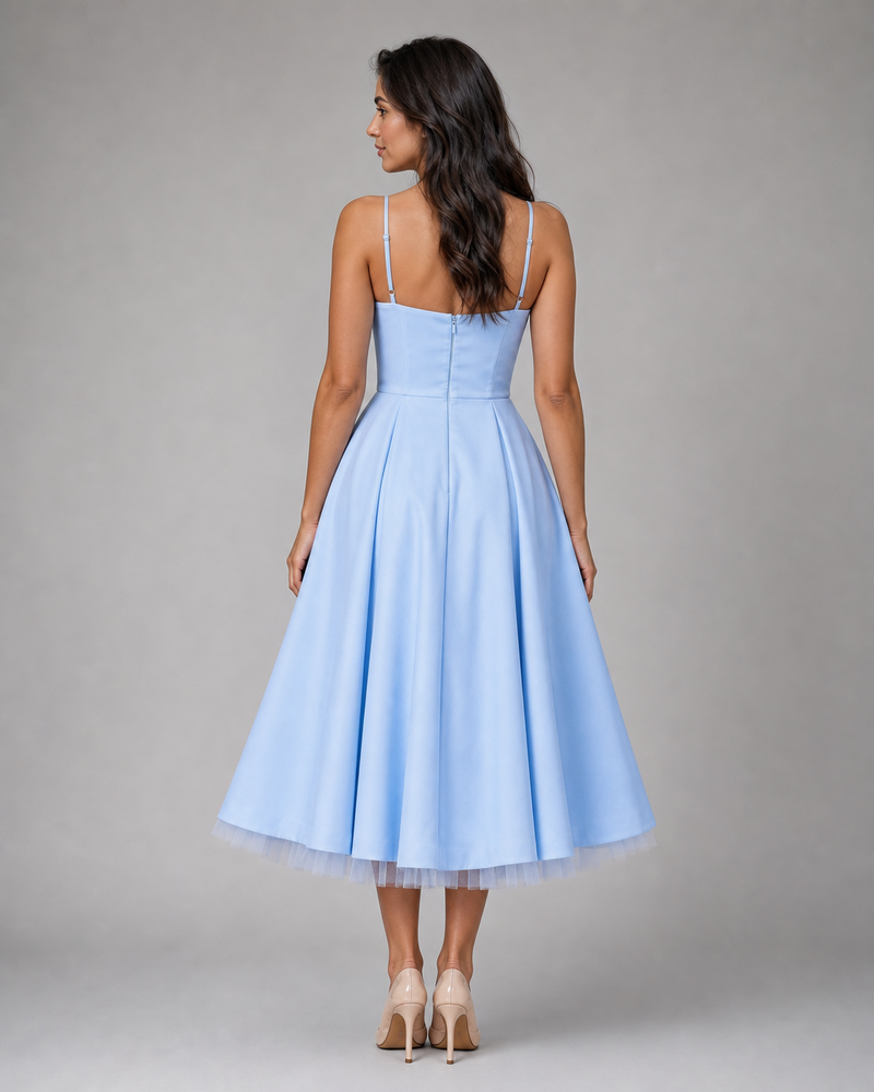 Cordelia | Sweetheart Corset Full-Skirt Midi Dress