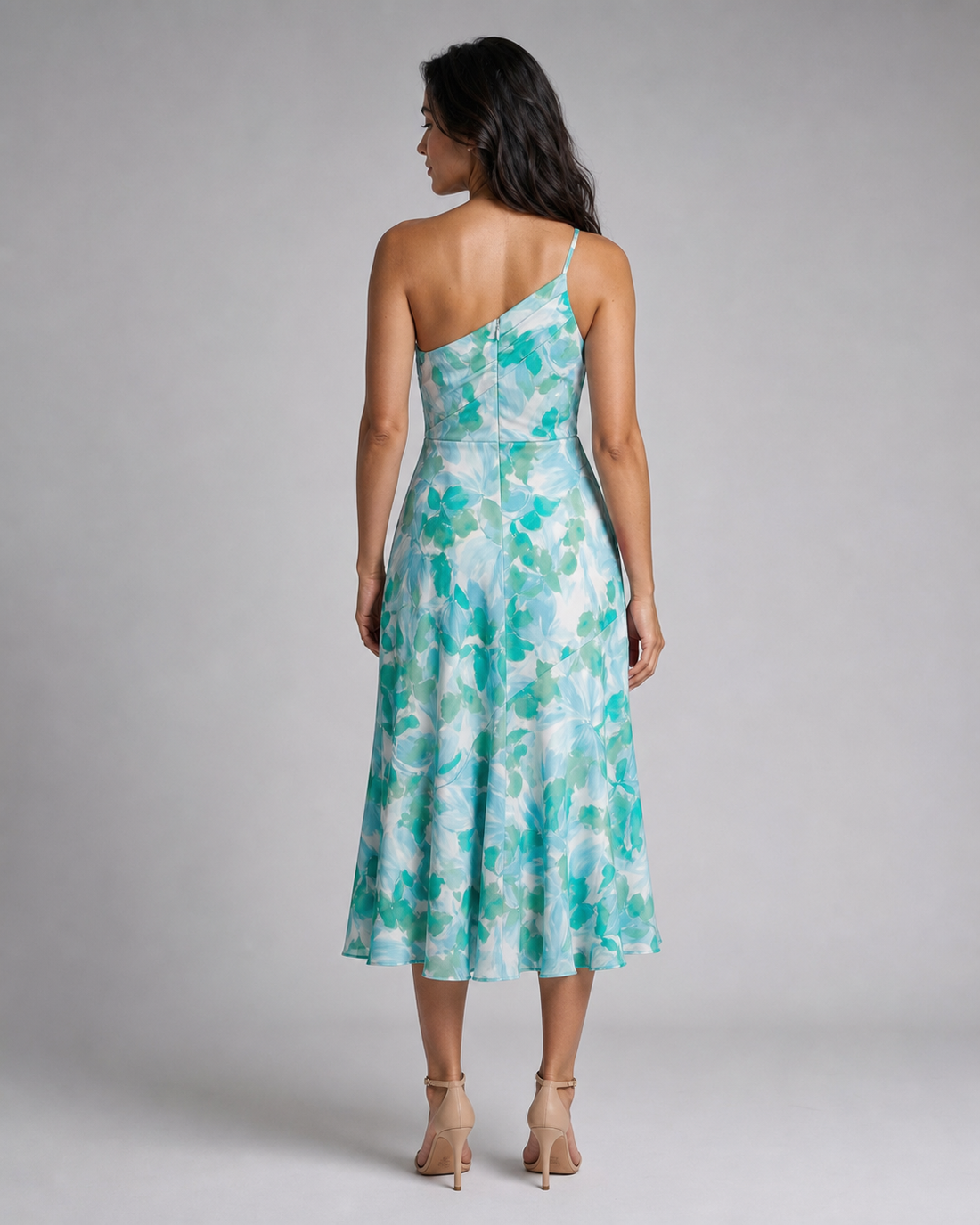 Lavinia | Floral One-Shoulder Midi Dress