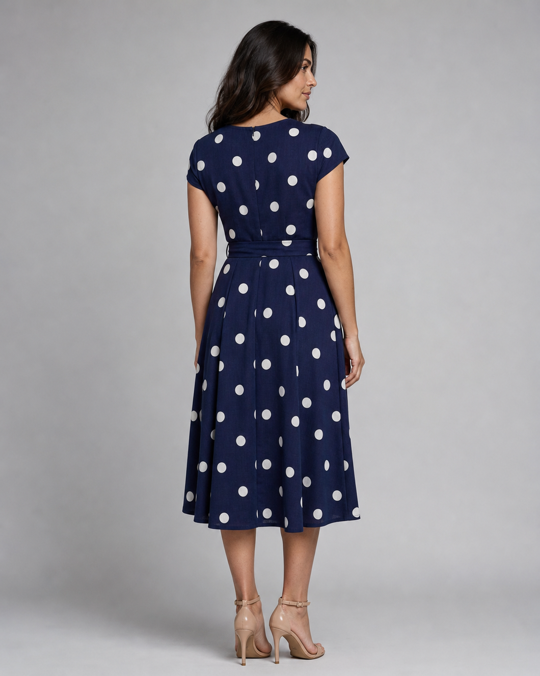 Georgiana | Polka Dot Wrap Midi Dress