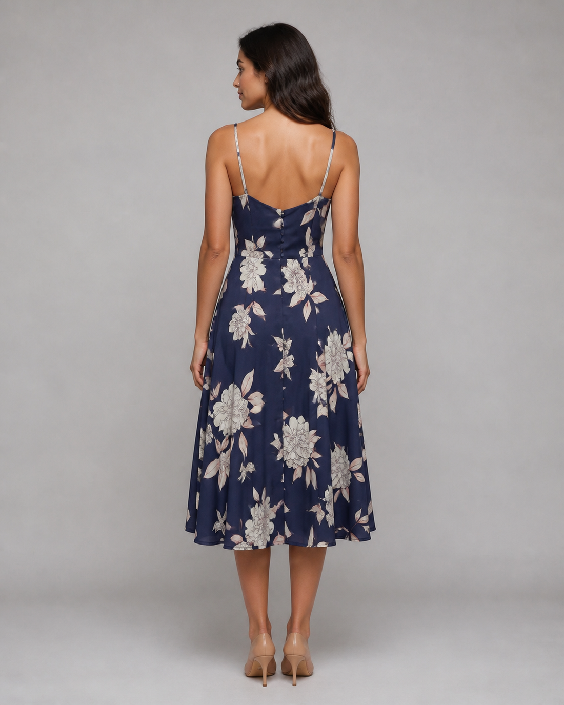 Genevieve | Floral Button-Front Midi Sundress