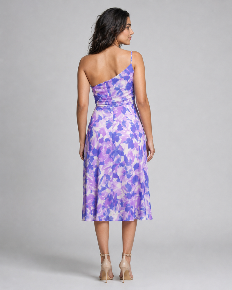 Lavinia | Floral One-Shoulder Midi Dress