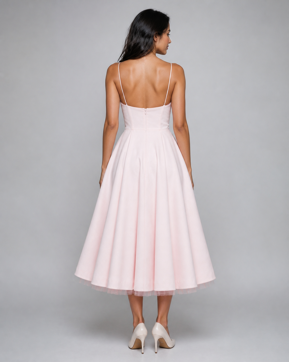 Cordelia | Sweetheart Corset Full-Skirt Midi Dress