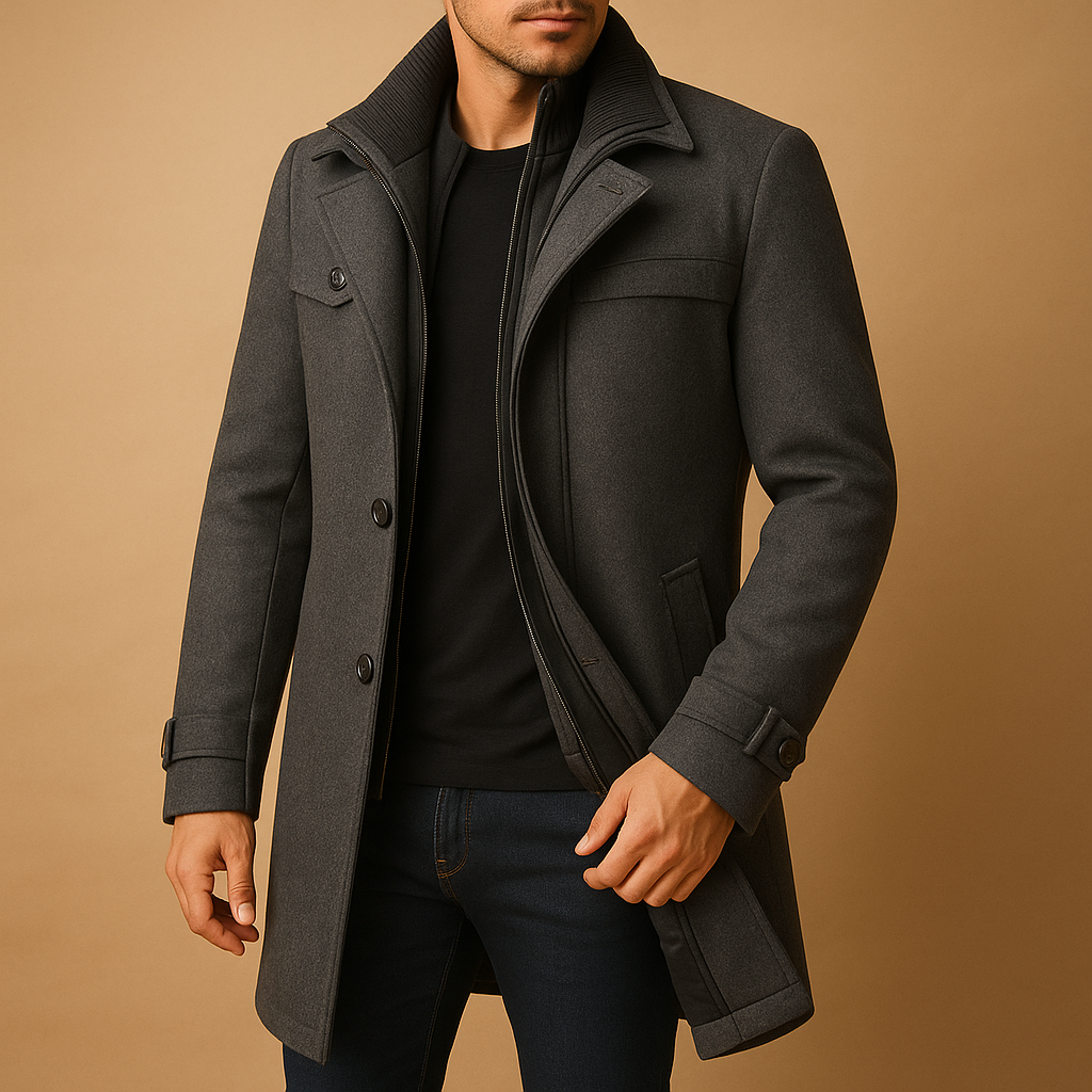 Nolan Men’s Waterproof Winter Jacket – Adjustable Cuffs Cold Weather Coat